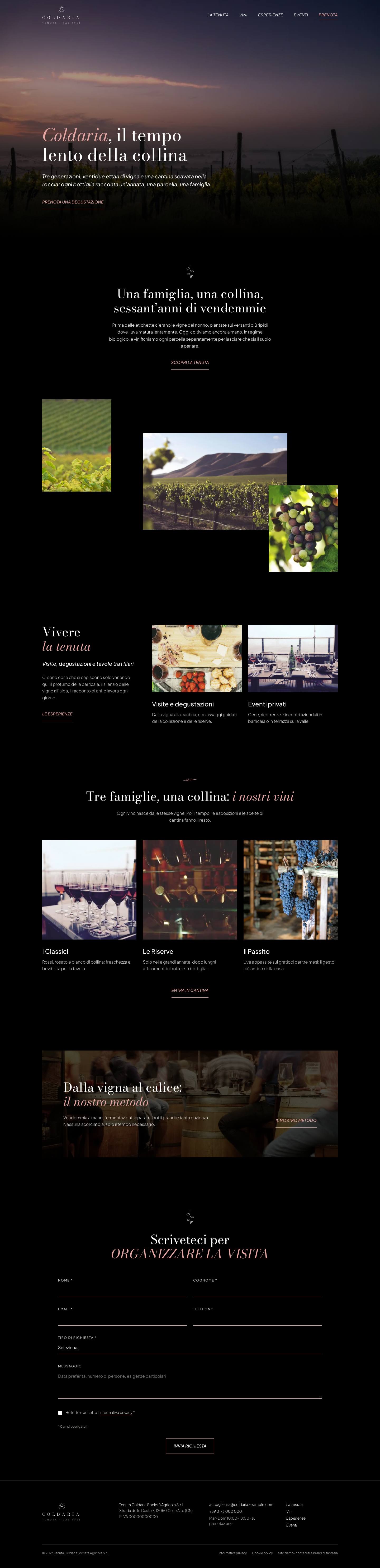 Velluto Noir — homepage completa